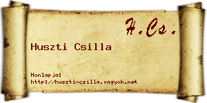 Huszti Csilla névjegykártya